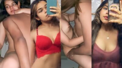 Gorgeous girlfriend hard-fucking with passion in the bedroom